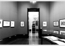 Blick in die Kabinett-Ausstellung "Landschaft, Revolution, Geschichte - Adolph Menzel Die Bittschrift" vom 08. Aug. 2002 - 10. Nov. 2002 in der Alten Nationalgalerie