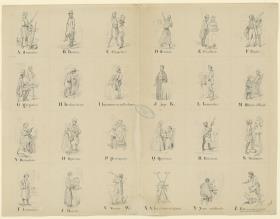 Figurenalphabet mit Handwerksdarstellungen