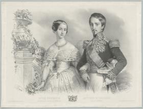Porträt der Luisa Fernanda von Spanien und des Antonio d'Orléans, Herzog von Montpensier