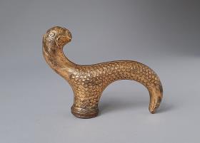 Stockgriff mit Löwen- und Schlangenkopf
