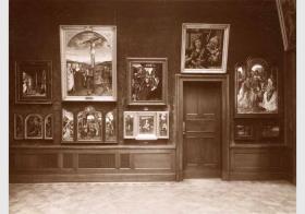 Aufstellung der Gemäldegalerie und der Skulpturensammlung im Kaiser-Friedrich-Museum, Raum 69, Niederländische Gemälde des 15. und 16. Jhd.