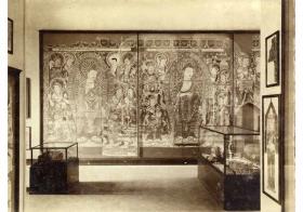 Blick in die Ausstellung des Museums für Völkerkunde, Turfan- und Gandharasammlung, Raum X "Jüngere türkische Epoche 750-1000 n. Chr."