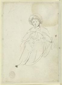 Sitzende Frau