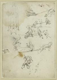 Gotischer Baldachin, Studien von spielenden Kindern