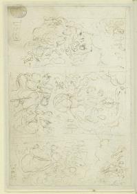 Studie nach der Komposition des Allerheiligen-Triptychons von Jacob Cornelis van Oostsanen von 1523 (heute Kassel, Staatliche Museen)