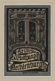 Ex libris Wolfgang Mecklenburg