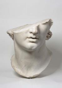Kolossales Kopffragment einer imago clipeata: Alexander d. Gr. (?)