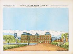 Nouveau théâtre portatif à rainures. Palais et jardins du Luxembourg à Paris