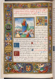 Himmelfahrt Christi und Rahmung (aus Missale Romanum, geschrieben für Giulio de'Medici (Papst Clemens VII.))