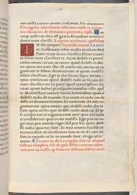 Textseite mit verzierter Initiale (aus Missale Romanum, geschrieben für Giulio de'Medici (Papst Clemens VII.))
