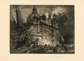 Santa Maria (in: Frank Newbolt: The etched work of Frank Brangwyn, London 1908 fol, mit 4 Originalradierungen Brangwyns)