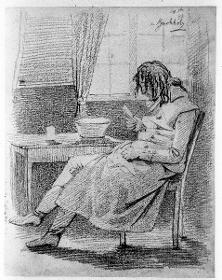 Lesender Mann in Französisch-Buchholz am 28. Oktober 1792