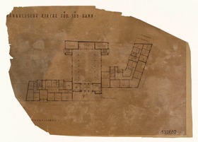 Wettbewerbsentwurf, Hamburg-Hamm, Evangelische Wichernkirche, Grundriss Kirchengeschoss