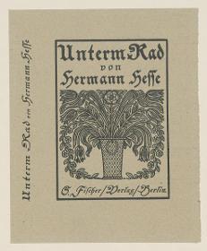 Einband zu Hermann Hesse, Unterm Rad