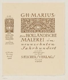 Einband zu Gerarda Hermina Marius, Die holländische Malerei im neunzehnten Jahrhundert