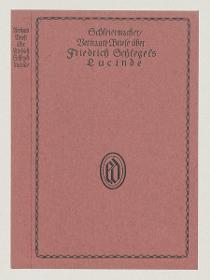 Einband zu Schleiermacher, Vertraute Briefe über Friedrich Schlegels Lucinde