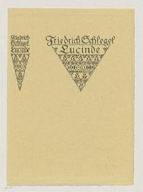 Einband zu Friedrich Schlegel, Lucinde