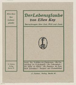 Einband zu Ellen Key, Der Lebensglaube