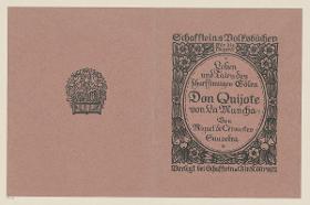 Einband zu Schaffsteins Volksbücher, Don Quijote von La Mancha