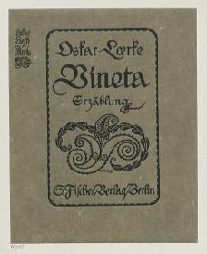 Einband zu Oskar Loerke, Vineta