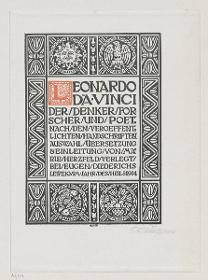 Titelblatt zu Marie Herzfeld, Leonardo da Vinci Der Denker Forscher und Poet