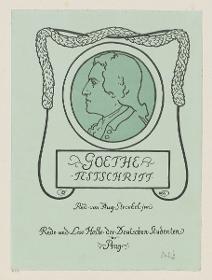 Goethe Festschrift (Rede- und Lesehalle der Deutschen Studenten in Prag)