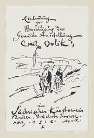 Gemälde Ausstellung Emil Orlik im Sächsischen Kunstverein Dresden (1916)