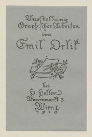 Ausstellung Graphischer Arbeiten von Emil Orlik bei H. Heller in Wien