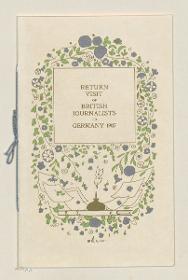 Return Visit of British Journalists to Germany (29. Mai - 3. Juni 1907)