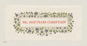 Mr. Bertram Christian (British Journalists to Germany 1907)