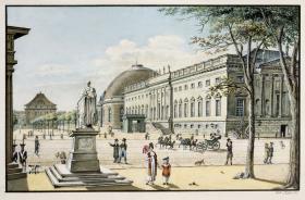 Alt-Berliner Ansichten. Das Königliche Opernhaus mit der Hedwigskathedrale
