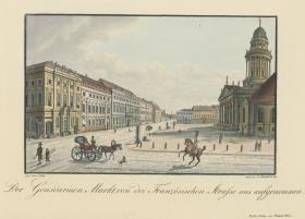 Blick von der Französischen Straße auf den Gendarmenmarkt