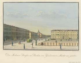 Die Mohrenstraße vom Gendarmenmarkt aus