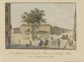 Gasthof zum Deutschen Haus am Dönhoffplatz von der Leipziger Straße aus