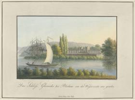 Schloss Glienicke bei Potsdam von der Wasserseite