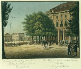 Die alte Börse am Lustgarten - im Hintergrund der neue Packhof und das Badehaus an der Friedrichsbrücke