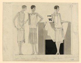 Frauen in Jumperkleidern von Martial & Armand und Jeanne Lanvin