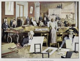 Im Studiensaale des Berliner Kupferstich-Kabinetts