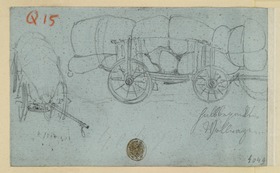 Halbbepackter Bollerwagen