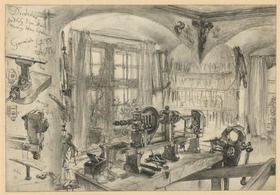 Drechslerwerkstatt in Garmisch, mit Details