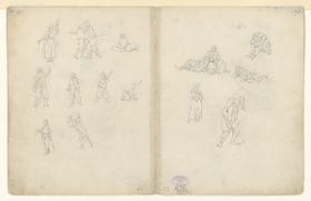 Figurenstudien. Nachzeichnungen nach der Staffage niederländischer Gemälde der Dresdener Galerie