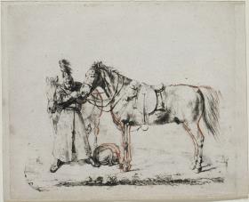 Pferd, Hund und Mann