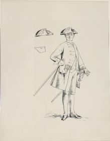 Offizier des Regiments Nr. 49 (1806 von Müffling). in: Die Armee Friedrichs des Großen in ihrer Uniformierung