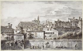 Venezianische Ansicht mit San Nicolò dei Tolentini