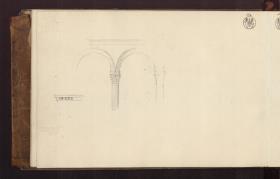 Säulenstellung mit Bogen und ein Gesims / Italienische Renaissancearchitektur
