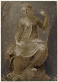 Thronende weibliche Figur (Amor Patriae)