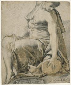 Studie für eine allegorische Frauenfigur: Prudentia