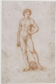 Aktstudie (David mit dem Haupt des Goliath)