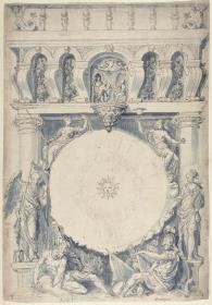 Dekoration für den Uhrturm des Palazzo Comunale in Bologna (wohl nach Niccolò dell'Abate)