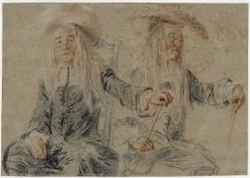 Zwei Portraitstudien des Kanonikers von Saint-Germain l'Auxerrois, Abbé Pierre-Maurice Haranger